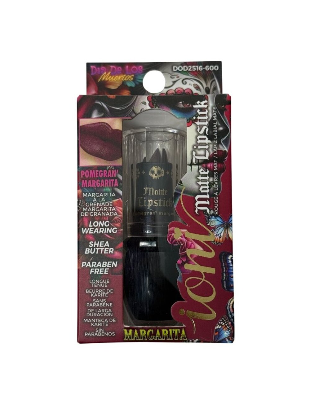 Ioni Dia De Los Muertos Matte Lipstick Pomegran Margarita